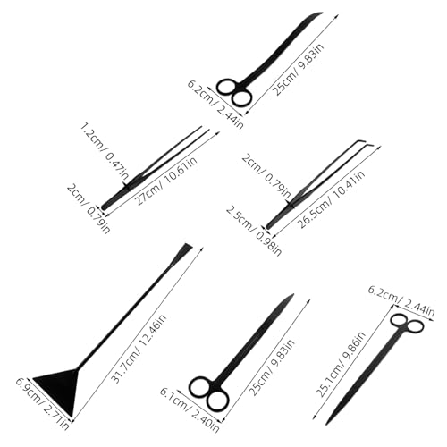 Yardwe 1 Set Stainless Steel Aquascaping Tools Precision Tweezers Scissors Spatula for Fish Tank Water Grass Trimming and Plant Care