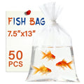 Live Fish Bags,Double Seal, Leak Proof, Heavy Duty for Aquarium Fish Shipping, Transportation, 50 Pack 7.5” x 13”
