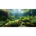 AWERT 30x12 inches Ocean Floor Aquatic Plants Aquarium Background Undersea Theme Aquarium Background Polyester Underwater Fish Tank Background - size: 30x12in/75x30cm