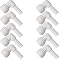 10 PCS Water Pipe Stem Elbow Connector for 3/8 inch Tubing 90 degree elbow Push to Connect Plastic Quick Fittings for Reverse Osmosis System - style: 3/8" stem elbow connect(10)