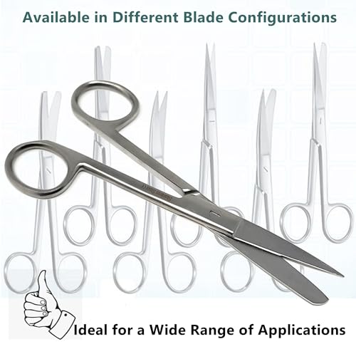 HIGH Grade PACIFATED Stainless Steel Dissecting Operating Scissors 5.5" Sharp Blunt Straight (HTI BRAND)