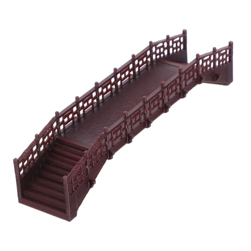 Zerodeko Miniature Chinese Bridge Model for Micro Garden Decor Vintage Long Bridge Landscape Ornament 7.5 Plastic Garden for Sand Table and Aquarium Decoration