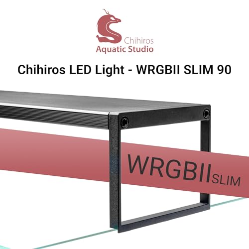 Chihiros WRGBII Slim Edition (Built-in Bluetooth) Mobile app Control Sunrise and Sunset Modes Built-in Multiple Modes Customized Modes High Intensity Helps Plants Show Color (90cm) - size: LED Light - 90cm