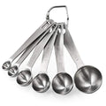 Measuring Spoons: U-Taste 18/8 Stainless Steel Measuring Spoons Set of 6 Piece: 1/8 tsp, 1/4 tsp, 1/2 tsp, 1 tsp, 1/2 tbsp & 1 tbsp Dry and Liquid Ingredients - size: S-6 pcs