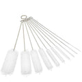 10 Pieces Drinking Straw Cleaning Brush Straw Cleaner Straw Brush Pipe Cleaners Tube Bottle Cleaning Brush - color: White