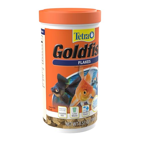 Tetra Goldfish Flakes, Nutritionally Balanced Diet for Aquarium Fish, Vitamin C Enriched Flakes, 3.53 oz - size: 3.53 Ounce (Pack of 1)