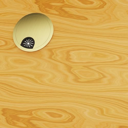 Desk Grommet 2-1/8 Inch 53mm, Zinc Alloy Computer Desk Wire Hole Cover, Office Desktop Cord Cable Hole Metal Ring, Bronze Tone - size: 2-1/8" Bronze Tone