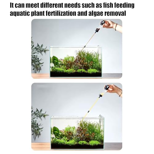 Aquarium Vacuum, Gravel Cleaner, 1.57x6.3 Inches Manual Pump Tool Suction Filter with Waste Remover Function, Ideal for Fish Tank Cleaning, Turtle Ponds, Freshwater Maintenance