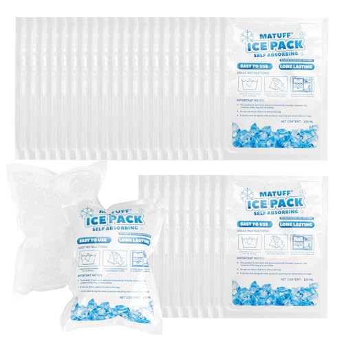 100 Pcs Reusable Ice Packs for Coolers (3.7''x4.9'') - Long-Lasting Gel Freezer Packs for Lunch Boxes, Shipping, Camping, Beach & Fishing | Keep Food/Drinks Fresh - style: 3.7''x4.9'' Packs of 100