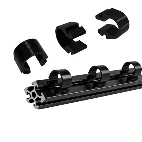 3030 Series Cable Clips, 20PCS T-Slot Aluminum Profile Accessories for EU Standard 3030 Aluminum Extrusion, Black Linear Rail Cord Organizer for 3D Printer Parts CNC DIY - color: 3030 Series Black