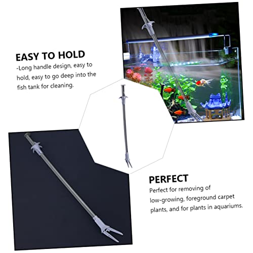 INOOMP 2pcs Aquatic Plant Tongs Extra Long Tweezers for Aquarium Maintenance Plastic Cleaning Tools for Fish Tank Plants