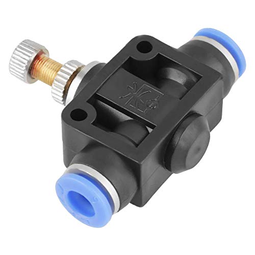 10 Pcs/Set Pneumatic Flow Speed Valve, Push In Speed Controller 6mm Pneumatic Air Flow Control Valve Connector, Pneumatic Quick Fittings
