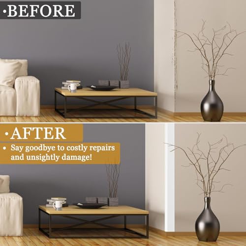 Wall Corner Protector Self-Adhesive Flexible – Durable Rubber, Furniture Edge Guard, Easy to Install, White, Prevents Wall Damage, Ideal for Home or Office Use - size: 1.6in×10.8ft