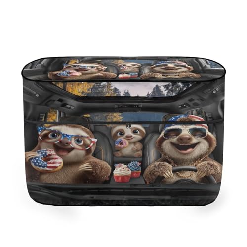American Funny Sloth 20lb RV Propane Tank Cover Travel Trailer Propane Tank Cover Replacement Covers for RV/Trailer/Camper, RV Parts RV Accessories - color: American Funny Sloth, size: S(20LB)