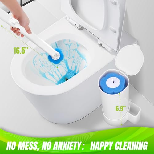 Disposable Toilet Brush, Toilet Wand Refills, 48 Cleaner Refills, Toilet Brush for Toilet Bowl Cleaners, Bathroom Cleaning - size: 48 Refills