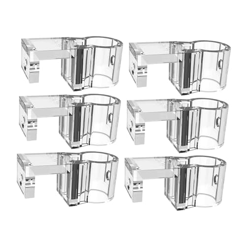 6X Aquarium Plant Holder, Aquarium Planter Cup, Transparent,Hanging Tank Plant Pot for Tank Scene Arrangement, 4.1cmx2cm