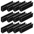 uxcell 12Pcs Plastic Glass Connector, 180 Degree Glass to Glass Clamp for 6mm Thick, Fixing Bracket Rimless Clip Holder for Aquarium Fish Tank Display Shelves, (6mm, Black) - size: 6mm