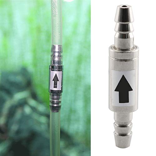 2 PCS Stainless Steel One Way Check Valve,Air CO2 Line Tubing Regulator for Anti-Backflow Non-Return in Aquarium System