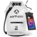 Earth Pak Waterproof Dry Bag with Zippered Pocket - Waterproof Dry Bag Backpack Keeps Gear Dry - color: Clear, size: 20L