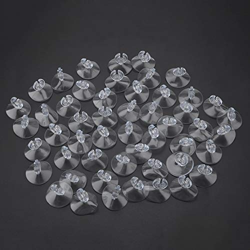 50pcs Aquarium Sucker Clips, Strong Suction Cup Holders for Fish Tank Hose, Durable Rubber Material, Transparent, Stable Fixing for Oxygen Pump Soft Pipe and Power Cables