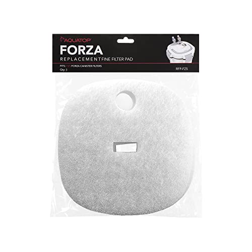 Aquatop Replacement White Filter Pads, 3 Pack – Fits Aquatop’s Forza FZ5 Canister Filters, Aquarium Filter Refills, Keeps Water Crystal Clear, Fish Filter Cartridge for Dirt & Debris - size: FZ5