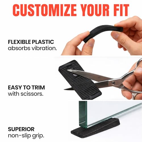 Wobble Wedge - Flexible Plastic Shims - Black - Multi-Purpose Wedges, Standard Size Wedge - 1.92" x 1.11" x 0.25" - size: 10