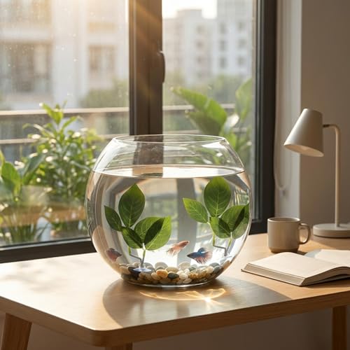 3 PCS Fish Leaf Pad Fish Tank Accessories, Adjustable Plastic Fish Leaf Pad, Betta Fish Leaves Natural Habitat Playing for Betta, Guppy, Tropical Fish Resting, Playing, Breeding with Suction Cup