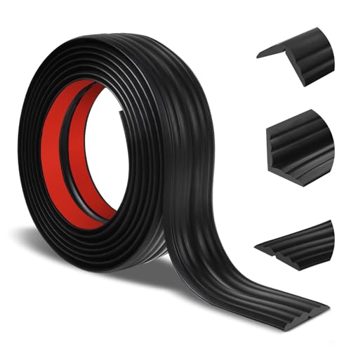 Wall Corner Protector Peel and Stick Corner Trim Molding Flexible Inside & Outside Wall Edge Guard Self Adhesive Moulding Trim for Edge Use, Black, 0.8” W x 10’ L - color: Black, size: 0.8 In x 10 Ft