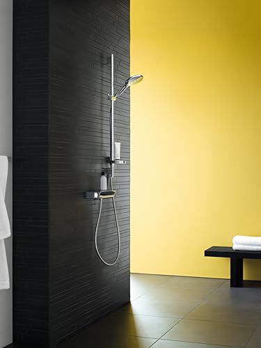 hansgrohe Unica Wallbar S, 24" Shower Slide Bar with Adjustable Handheld Shower Holder in Chrome, 28632000 - color: Chrome