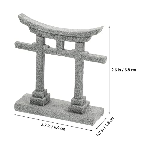 GANAZONO Japanese Torii Gate Aquarium Decor Miniature Torii Ornaments for Fish Tank Micro Landscape Prop 2.75In Table Decoration