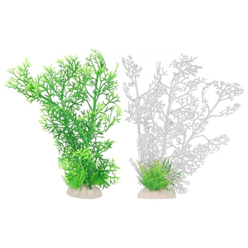 2Pcs Coral Decorations Artificial Aquarium Plants Artificial Aquarium Coral Tree for Tank Aquarium Decorations