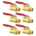 ChillWaves Brass Ball Valve, Air Compressor Ball Valve Shut Off Switch 1/4" NPT Male x 1/4" NPT Female Thread Pipe Fitting(6-PACK) - size: 1/4" MNPT x 1/4" FNPT, style: PACK OF 6