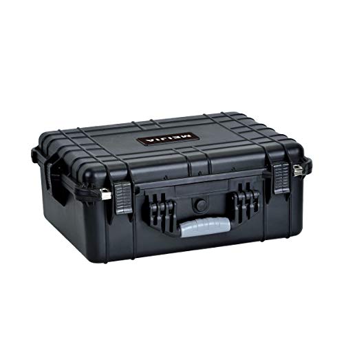 MEIJIA Portable All Weather Waterproof Protective Hard Case,Compact Camera Case with Customizable Fit Foam,Fit Use of Drones,Camera,Equipments, Elegant Black,20.62 x16.85x8.11inches - color: Elegant Black