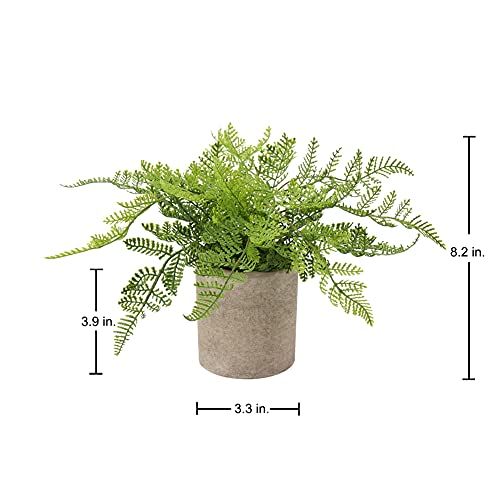 Briful Small Fake Plant Potted Plants Artificial Decor Plastic Boston Ferns Plant Faux Plants in Pots for Home Living Room Bedroom Desk Bathroom Shelf Farmhouse Decoration - color: Color #01