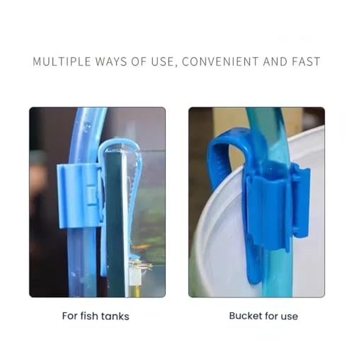 Adjustable Plastic Hose Clip for Aquarium Water Change - Fits 8-16mm Pipes, Fish Tank & Bucket Holder - color: 003#gold, size: 0.8oz（pack of 1）