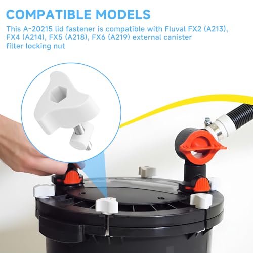 2PCS Canister Filter Lid Fastener Compatible with Fluval FX2 FX4 FX5 FX6 Lid Fastener Replacement Parts A20215 Lock Nut, Filter Lid Lock Clamp for Aquarium