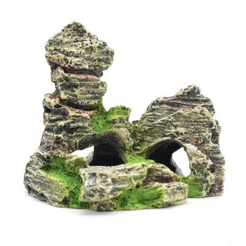 Fish Tank Rockery Ornament Mountain View Resin Bridge for Aquarium Decor (D) - size: regular push up d