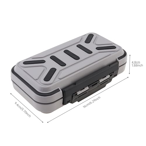 Fishing Tackle Storage Box, Double Sided Waterproof 16 Compartments, Tackle Storage Organizer Box, Fishing Lure Box Storage Containers (Gray) - color: Gray