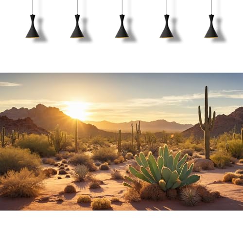 2 Packs Desert Mountain Reptile Tank Background Sunset Desert Gobi Cacti Sand Dunes Aquarium Background Saguaro Sandstone Rock Mountain Range Scenery Aquarium Reptile Enclosure Backgrounds 36x18in - color: Orange_Brown, size: 36(W)x18(H)in