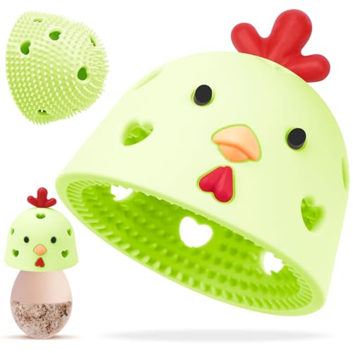 Silicone Egg Brush Cleaner, Egg Washer for Fresh Eggs, Egg Cleaner for Fresh Eggs, Egg Scrubber for Fresh Eggs, Reusable Cleaning Tools for Egg Washer (Green) - color: Green
