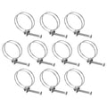 uxcell 10Pcs Double Wire Hose Clamp, 45-50mm Adjustable Stainless Steel Wire Hose Clips with M6 Bolt for Dust Collection Hose, Pump Hose Pipe - size: 45-50mm