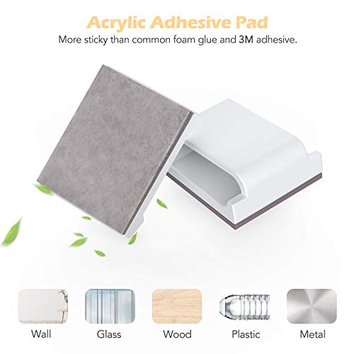 AGPTEK Ethernet Cable Clips, 100 PCS Adhesive Wire Clips, Flat Cord Clips Small Cable Holder Management for Home Wall Flat Ethernet Network Cord Organizer, Decoration Fairy Light Sticky Hooks, White - color: White, size: 100 PCS