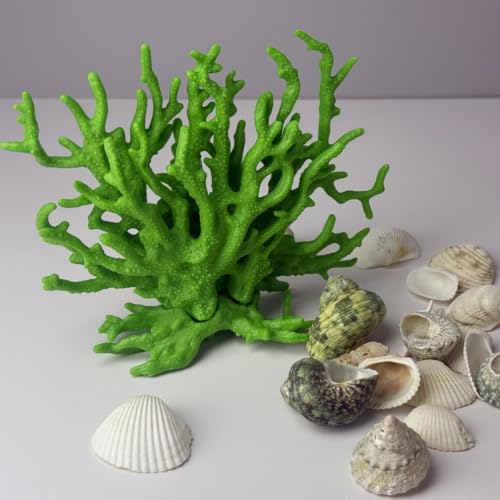 Fish Tank Decorations,Aquarium Corals Decoration, Aquarium Ornaments, Fish Tank Coral, Aquarium Corals Decoration, Fish Decorations for Aquarium (Green, Medium) - color: Green