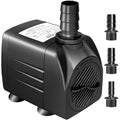 GROWNEER 550GPH Submersible Pump 30W Fountain Water Pump, 2000L/H, with 7.2ft High Lift, 3 Nozzles for Aquarium, Fish Tank, Pond, Hydroponics, Statuary, Pool - size: 550 GPH