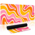 Boho XL Mouse Pad Large Desk Mat Extended Keyboard Mouse Pad Abstract Mousepad with Non-Slip Base and Stitched Edge Minimalist Mouse Mat Desk Pad 31.5 x 11.8 in Mouse Pads for Desk Home Office Gaming - color: Boho Abstract
