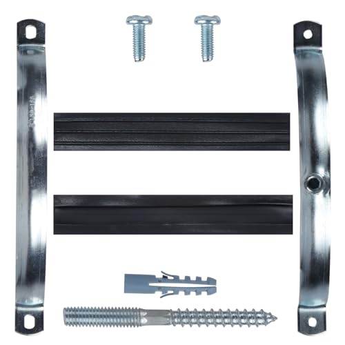 2 PCS Split Ring Pipe Hanger, Heavy Duty Adjustable Pipe Bracket Clamp with Screw & Expansion Tube, Wall Ceiling Mount Galvanized Iron Pipe Strap Supports for Pipe OD 5.4-5.6 Inch(138-142mm) - size: Fit For Pipe OD 5.4-5.6 inch (138-142mm)