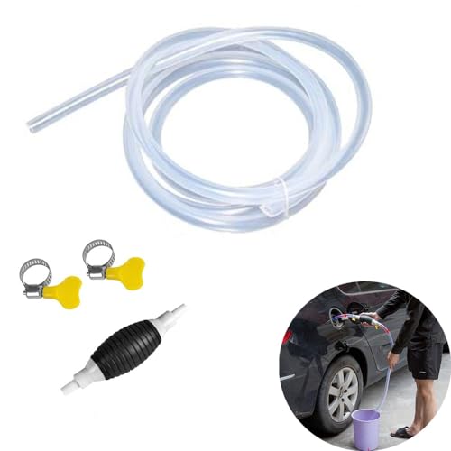 Multifunction Liquid Sucker Pump, 2025 New Manual Fuel Transfer Pump Portable Fuel Siphon Pump, Gasoline Transfer Pump for Motor Oil Fuel Gasoline Diesel Liquid Water Fish Tank (4.9ft) - color: 4.9ft