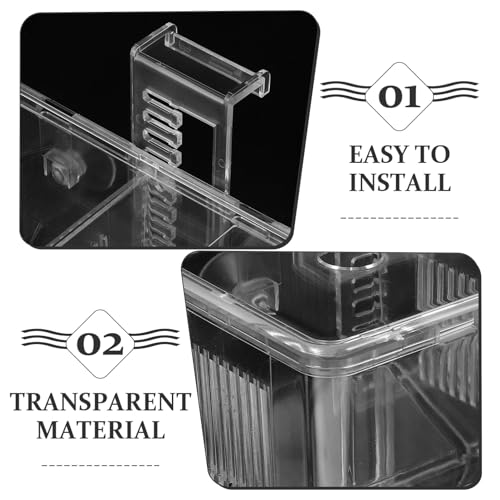 Milisten Fish Breeding Box Aquarium Incubator Divider for Shrimp and Fry Transparent Hatchery Easy to Clean and Install Portable Fish Isolation Tank