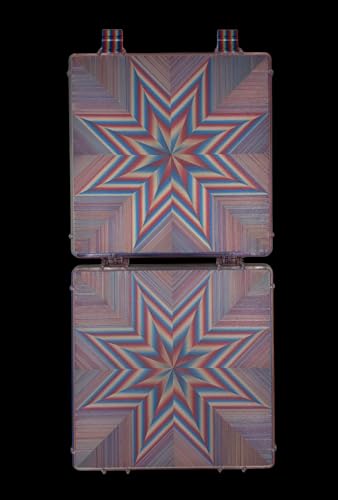 3D Printed Vial Storage Case - Waterproof 3ml Vial Storage Case - Freezer Safe Hard Shell Essential Oil Case for Home, Fridge, Travel (Psychedelic Lonestar, 144 Slots) - color: Psychedelic Lonestar, size: 144 Slots