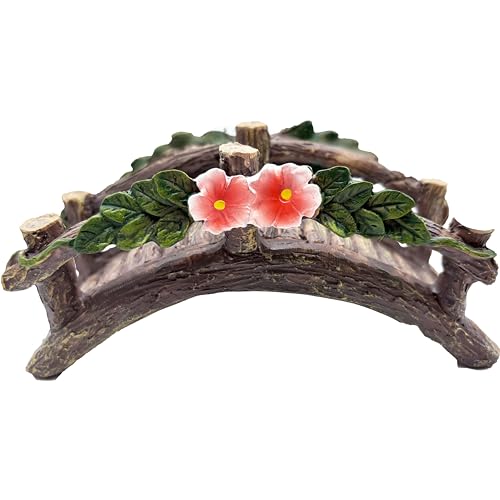 MUAMAX Fairy Garden Bridge Mini Bridge for Fairy Garden Flower Bridge Resin Arched Artificial Little Bridge Micro Landscape Garden Bridge for Dollhouse Ornaments Fairy Garden Accessories
